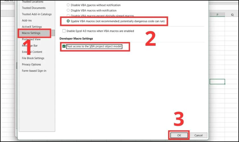 Các bước sử dụng hàm tự tạo VBA để bỏ dấu trong Excel