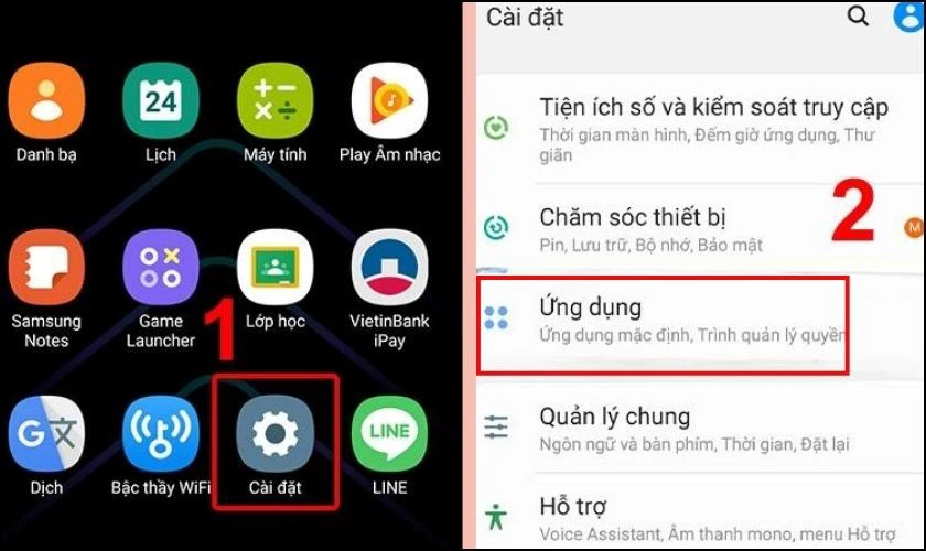 X&oacute;a bỏ ứng dụng kh&ocirc;ng cần thiết để giải ph&oacute;ng bộ nhớ điện thoại Samsung bị đầy