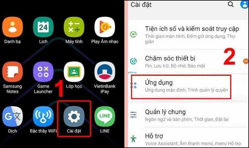 X&oacute;a bộ nhớ Cache để giải ph&oacute;ng dung lượng Samsung