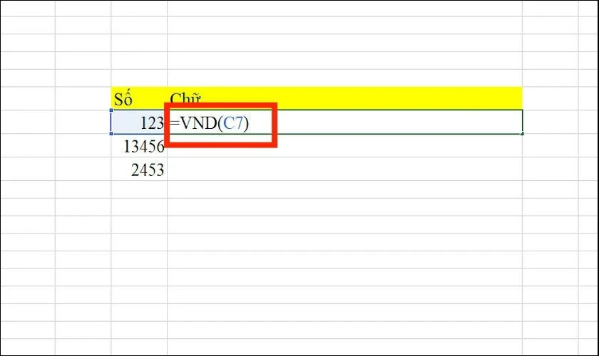 Sử dụng cú pháp để chuyển đổi từ dạng số sang thành dạng chữ trong Excel