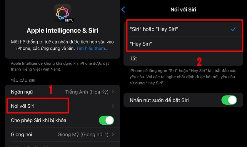 C&aacute;ch bật Siri tr&ecirc;n c&aacute;c thiết bị Apple để sử dụng c&acirc;u lệnh bằng tiếng Anh đơn giản