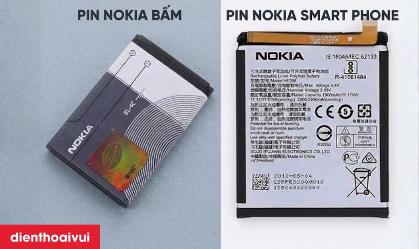 C&aacute;c loại pin Nokia