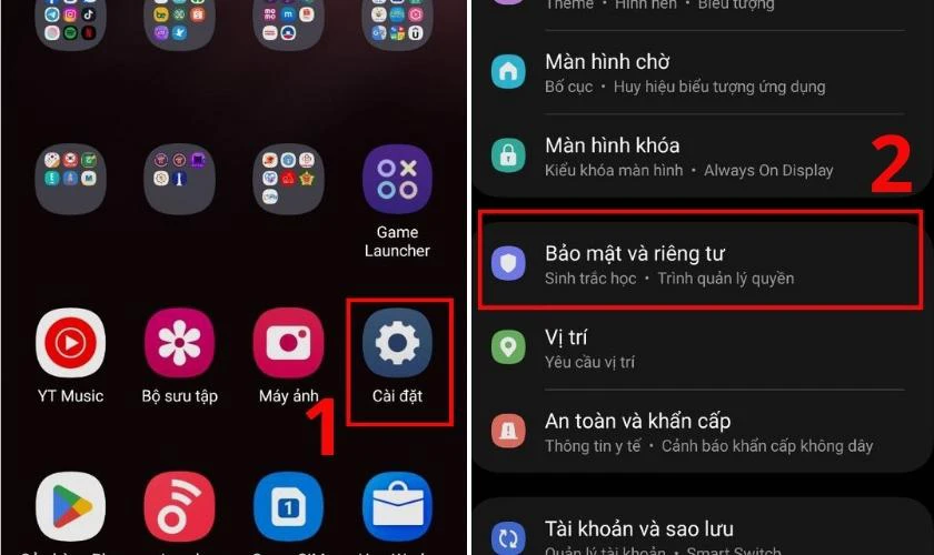 Cách ẩn ứng dụng trên điện thoại Samsung bằng Hộp thư bảo mật