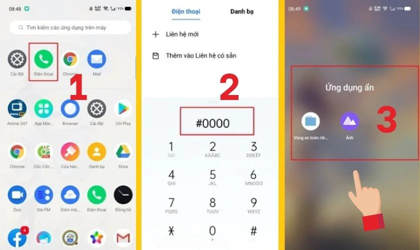 Cách hiển thị lại ứng dụng trên Realme sau khi ẩn