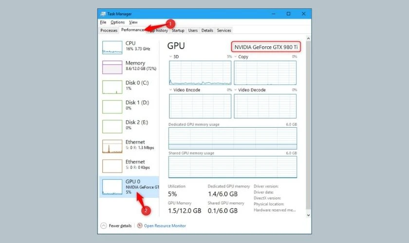 Cách kiểm tra laptop đã bật card đồ họa chưa