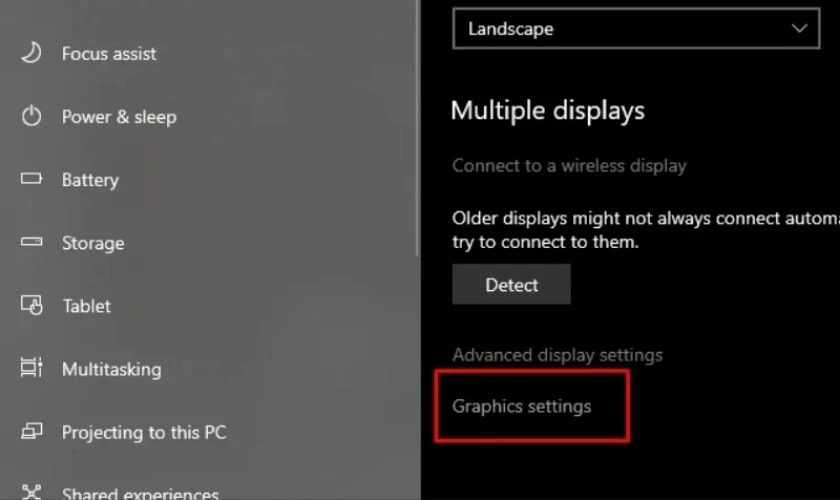 Cách bật card đồ họa rời laptop bằng Windows Settings