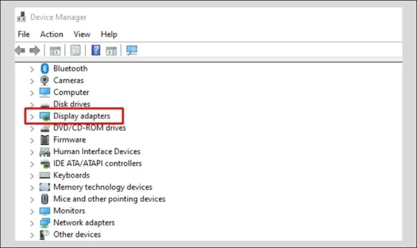 Cách bật card đồ họa bằng Device Manager