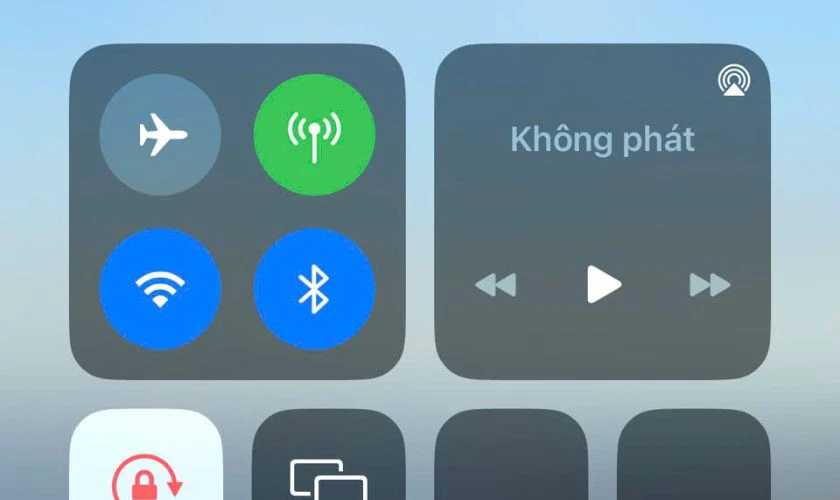 Mở Trung t&acirc;m điều khiển tr&ecirc;n iPhone