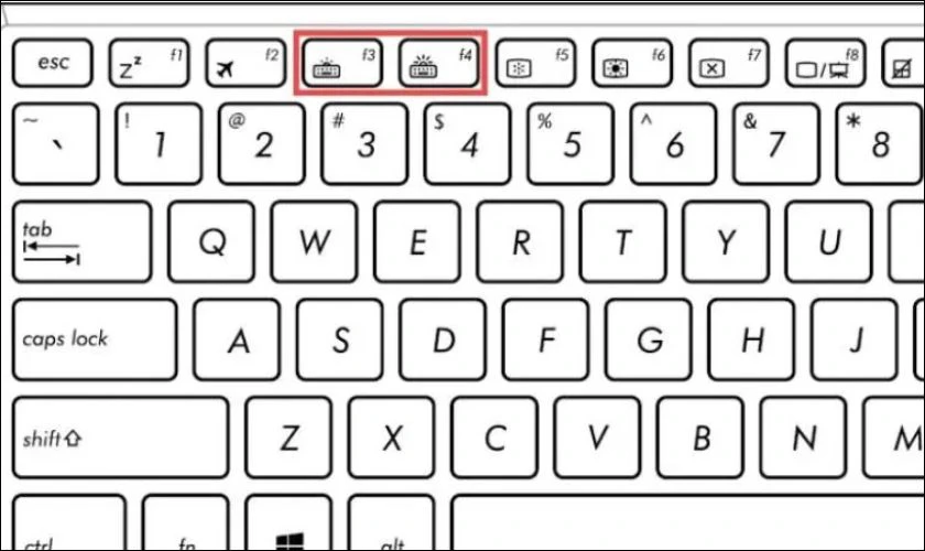 C&aacute;ch bật đ&egrave;n b&agrave;n ph&iacute;m laptop Asus Vivobook