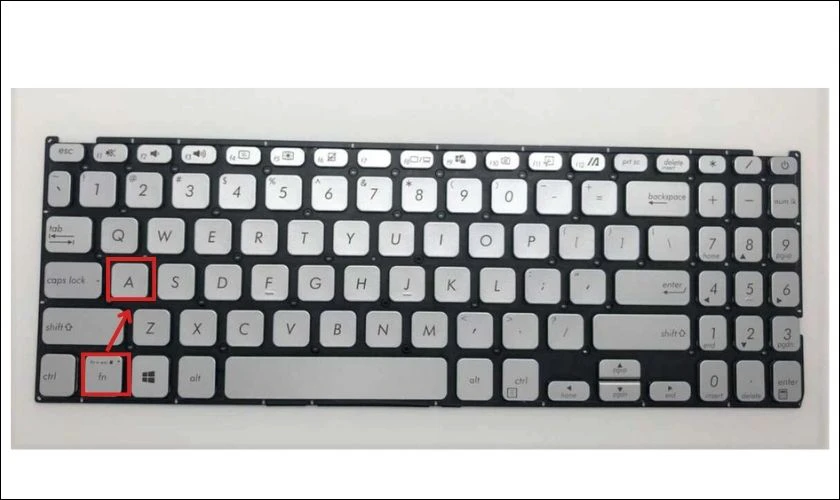 C&aacute;ch bật đ&egrave;n b&agrave;n ph&iacute;m laptop Asus Gaming