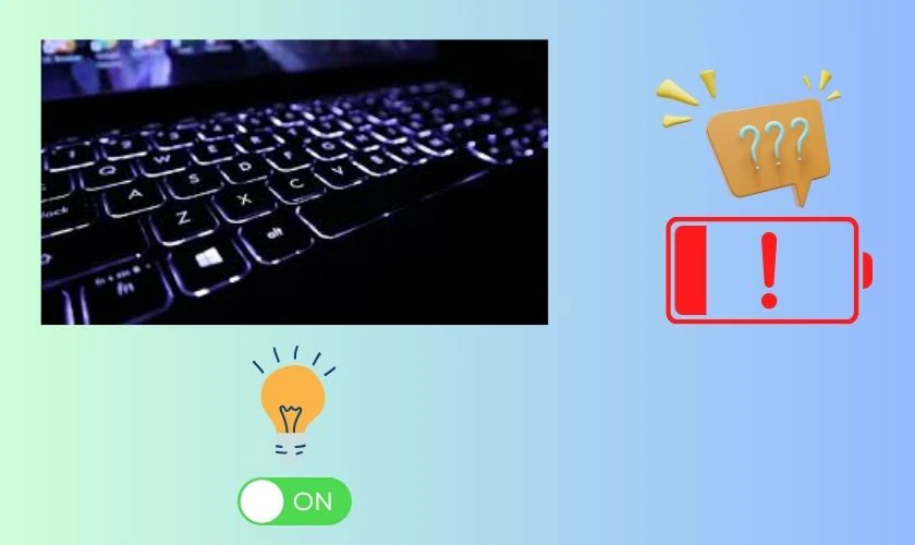 Bật đ&egrave;n ph&iacute;m c&oacute; tốn pin kh&ocirc;ng?