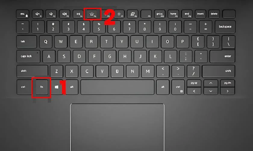 Cách bật đèn bàn phím laptop HP Win 11