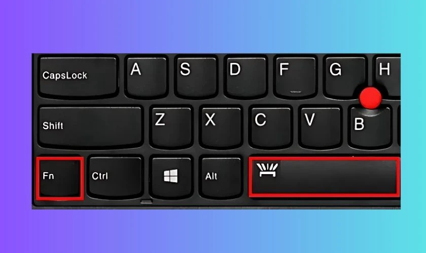 Cách mở đèn bàn phím laptop Lenovo ideapad 1