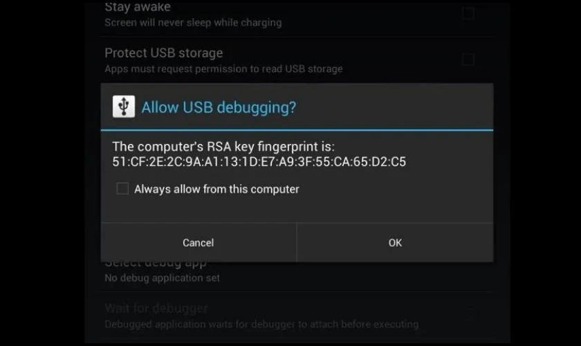 Bật USB Debugging giúp quản lý và sửa lỗi kết nối USB dễ dàng