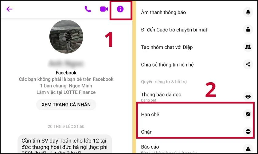 C&oacute; c&aacute;ch kh&aacute;c để kh&ocirc;ng nhận tin nhắn Messenger m&agrave; kh&ocirc;ng cần bỏ v&agrave;o Spam kh&ocirc;ng?