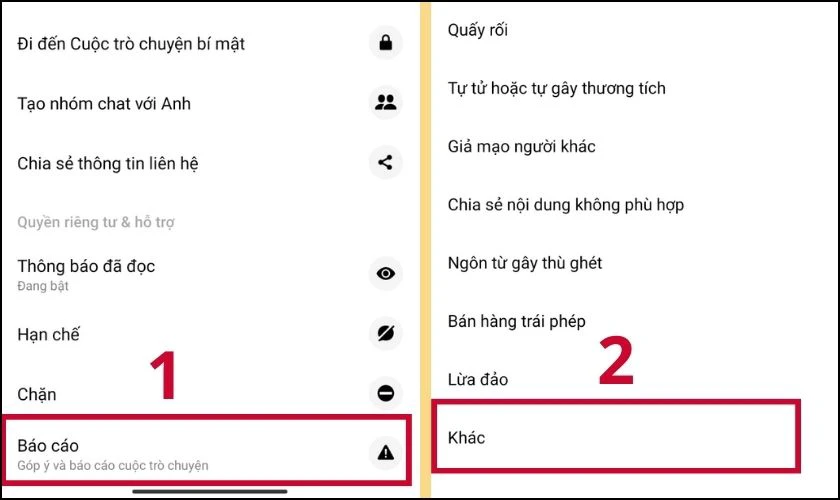C&aacute;ch bỏ tin nhắn v&agrave;o mục Spam tr&ecirc;n Messenger bằng điện thoại đơn giản