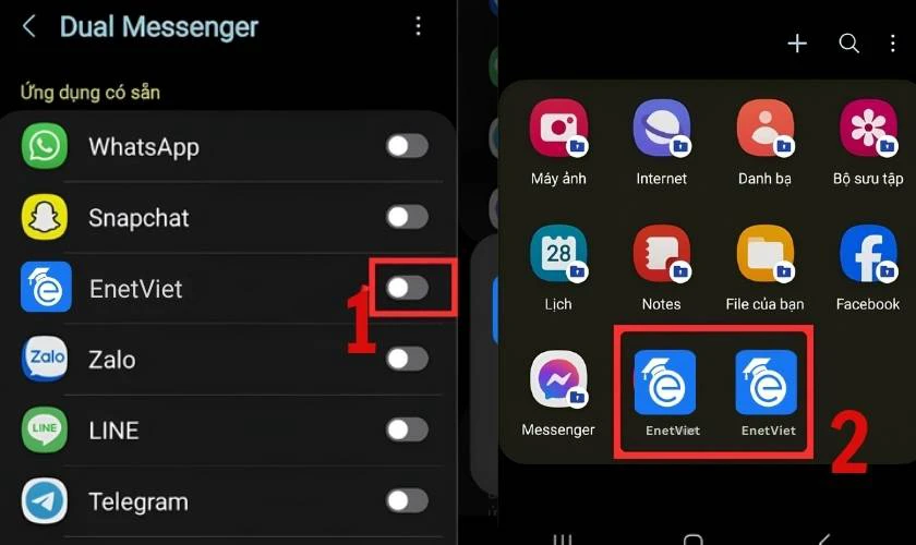 Chọn ứng dụng Enetviet