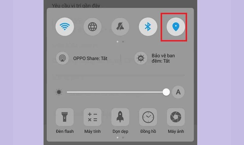 Tiếp theo, bạn k&eacute;o thanh trượt xuống hoặc l&ecirc;n tuỳ từng phi&ecirc;n bản OPPO