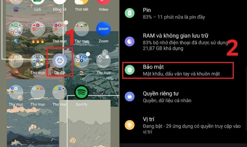 C&aacute;ch c&agrave;i password điện thoại Vivo