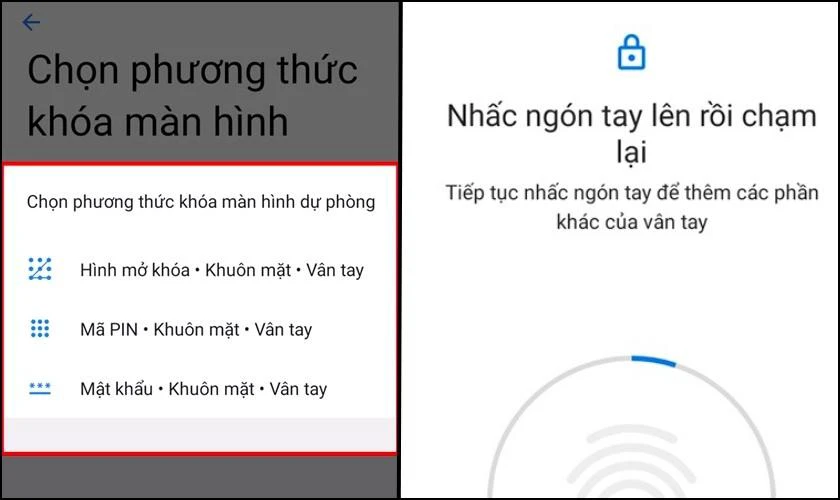 Tiến h&agrave;nh c&agrave;i mật khẩu cho điện thoại 