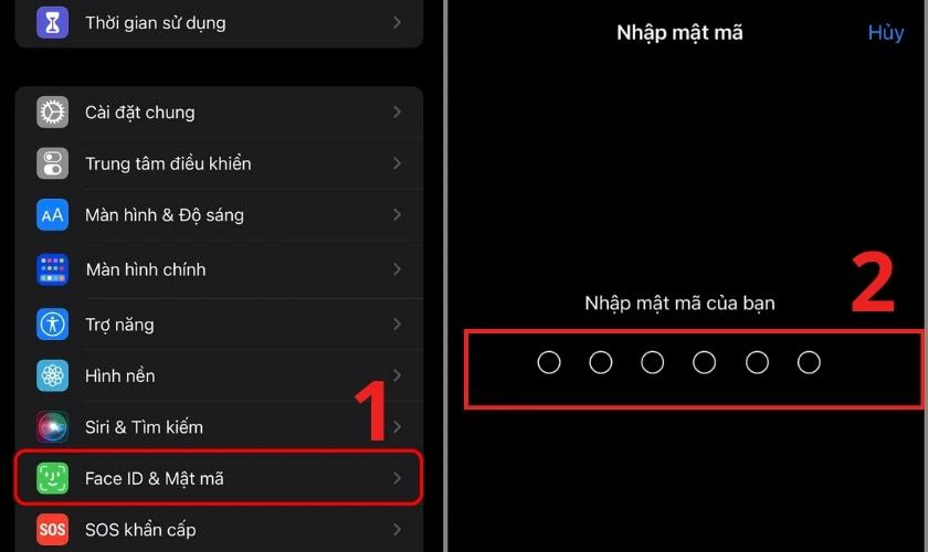 C&aacute;ch c&agrave;i đặt mật khẩu iPhone bằng Face ID 