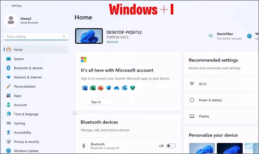 Cách cài mật khẩu máy tính Win 11