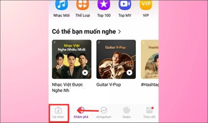 Thực hiện c&agrave;i đặt nhạc chu&ocirc;ng OPPO bằng ứng dụng Zing Mp3