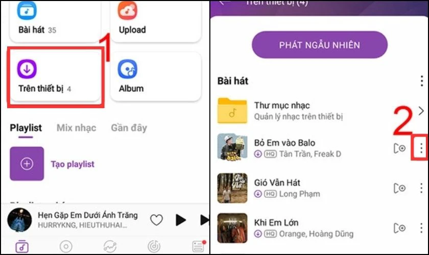 Thực hiện chọn v&agrave;o dấu 3 chấm để thiết lập nhạc chu&ocirc;ng cho điện thoại OPPO 