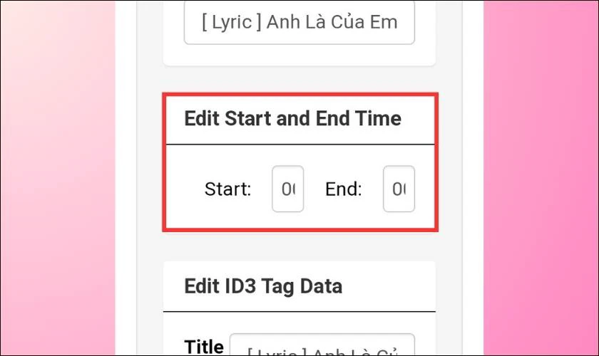 Thực hiện edit nhạc bạn muốn c&agrave;i đặt nhạc chu&ocirc;ng từ Youtube 