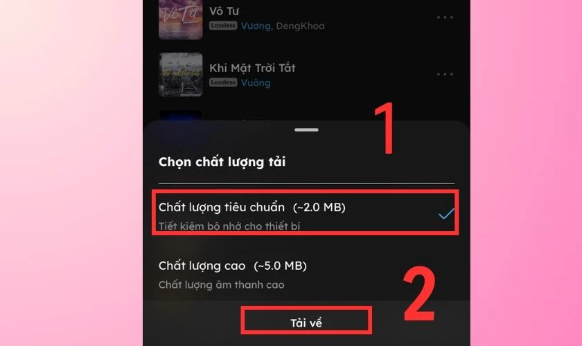 Hướng dẫn c&aacute;ch tải nhạc tr&ecirc;n ứng dụng NhacCuaTui đặt nhạc chu&ocirc;ng điện thoại