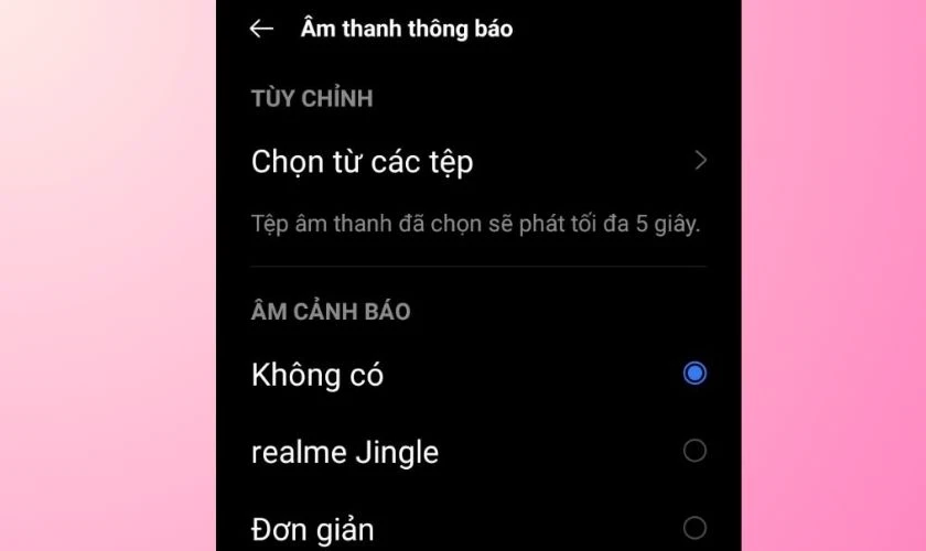 Hướng dẫn c&agrave;i đặt nhạc chu&ocirc;ng tin nhắn trong phần &Acirc;m thanh th&ocirc;ng b&aacute;o