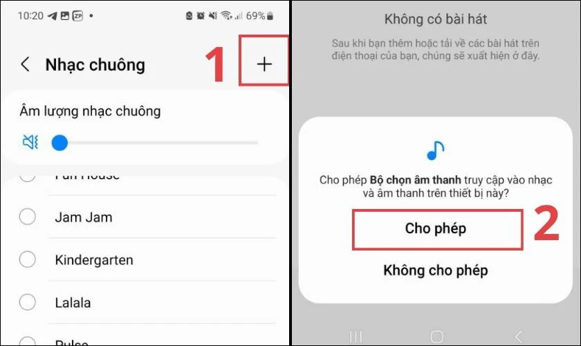 Nhấn Thêm và chọn cho phép