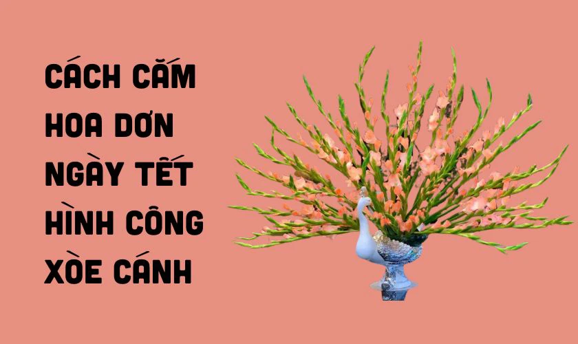 Biến tấu hoa dơn thành đuôi công chưng Tết sang trọng