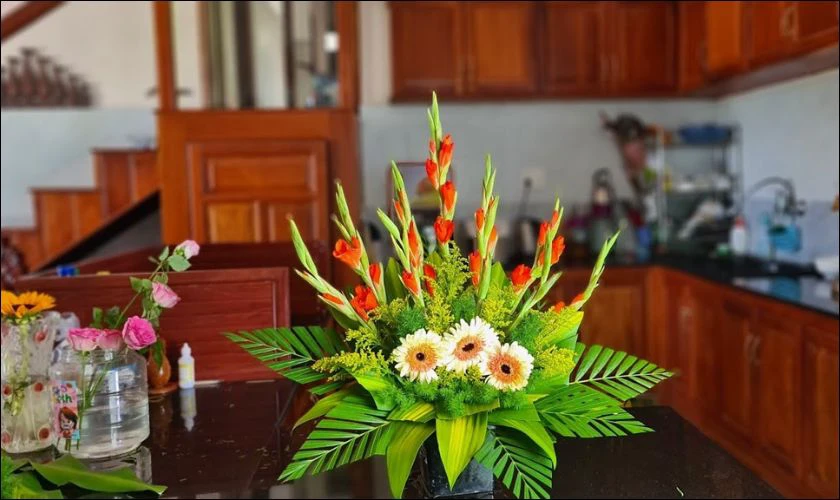 Kết hợp dơn với cúc trắng đẹp mắt