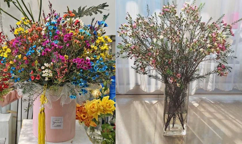 Cắm hoa thanh liễu trong bình lớn đơn giản