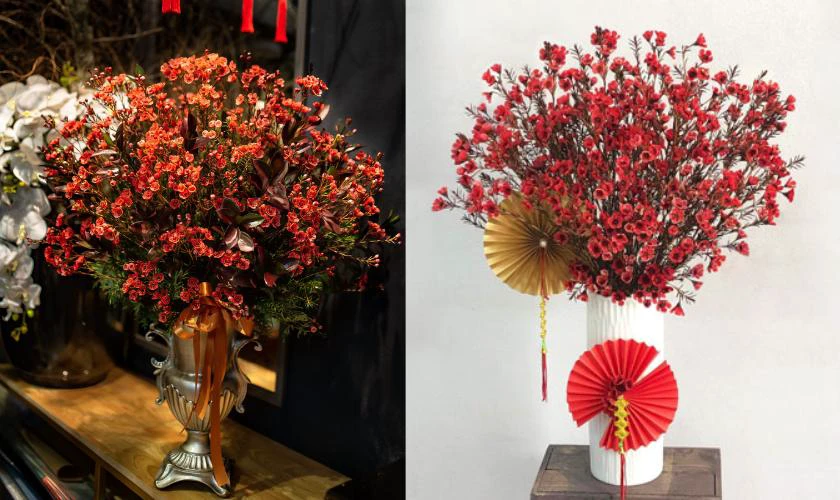 Cắm hoa thanh liễu trong bình lớn thu hút