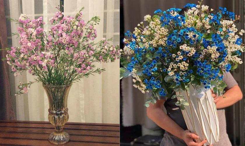 Cắm hoa thanh liễu trong bình lớn