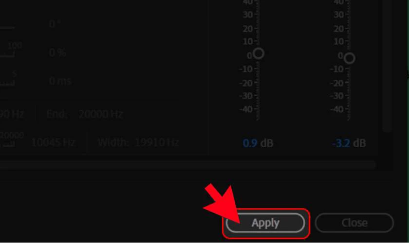 Khi đ&atilde; chỉnh xong, nhấn Apply để thực hiện t&aacute;ch beat