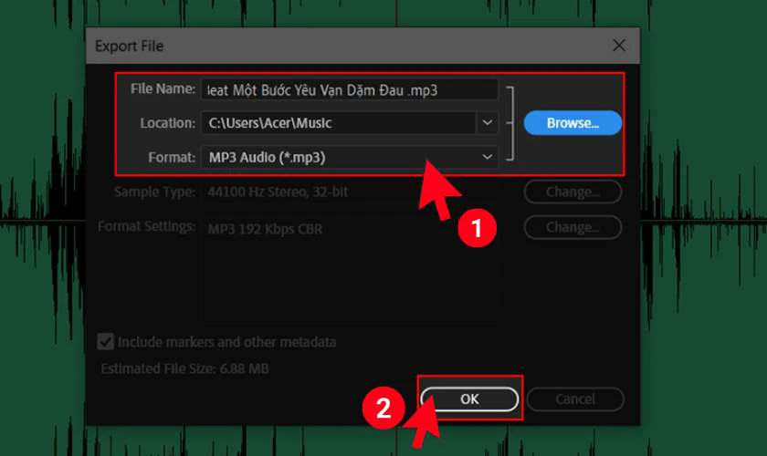 Đặt t&ecirc;n file nếu muốn