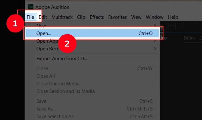 C&aacute;ch cắt nhạc tr&ecirc;n m&aacute;y t&iacute;nh với Adobe Audition