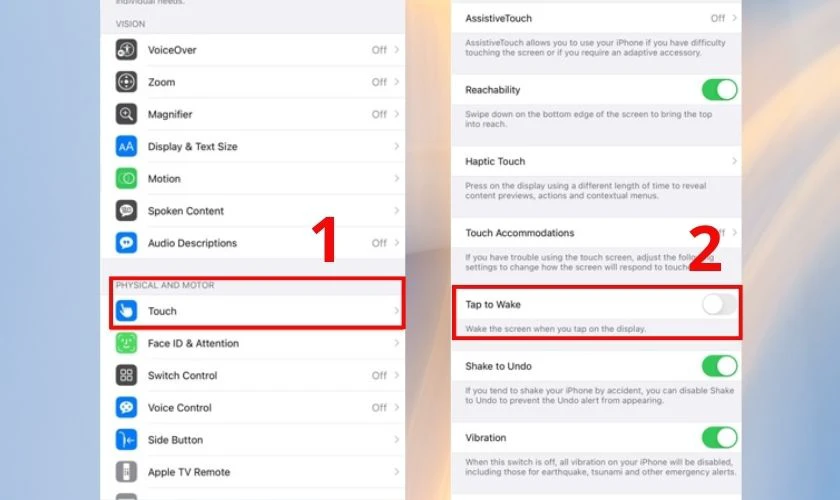 Cách chạm 2 lần mở màn hình iPhone
