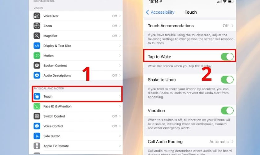 Cách tắt chạm 2 lần mở màn hình iPhone