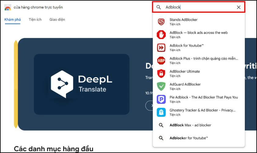 Cách chặn quảng cáo trên Youtube bằng Extension AdBlock
