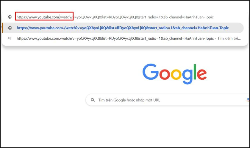 Thêm một dấu chấm ngay sau “youtube.com”
