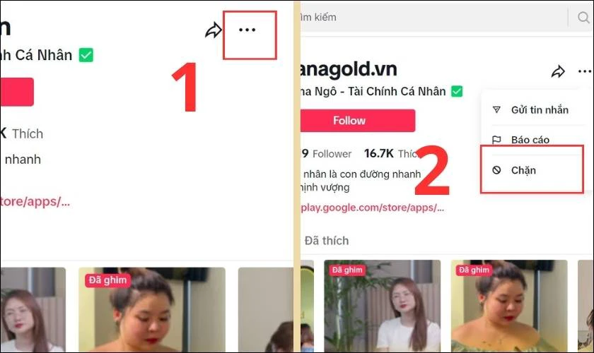 C&aacute;ch chặn t&agrave;i khoản TikTok người kh&aacute;c tr&ecirc;n m&aacute;y t&iacute;nh 