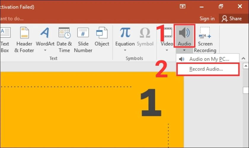 Hướng dẫn ch&egrave;n &acirc;m thanh v&agrave;o PowerPoint 2010, 2016 bằng c&aacute;ch ghi &acirc;m 