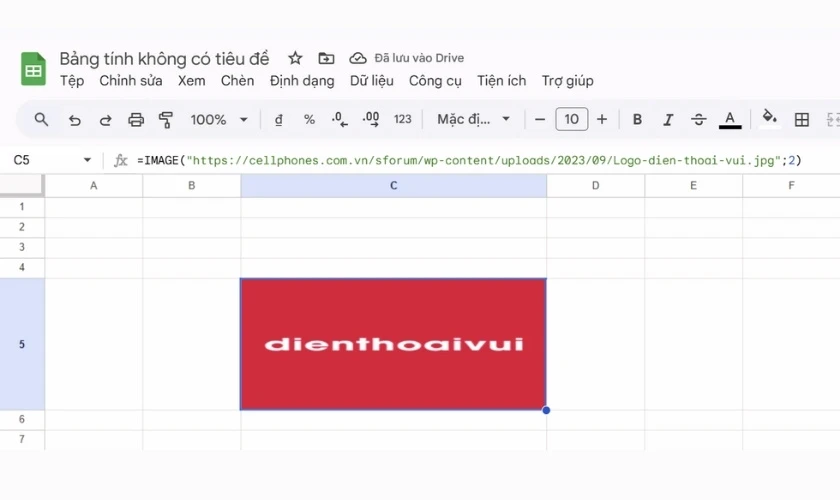 C&aacute;ch ch&egrave;n ảnh v&agrave;o GG Sheet bằng h&agrave;m IMAGE