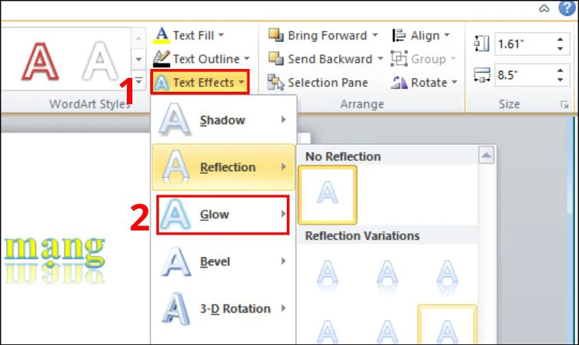 Sử dụng hiệu ứng Glow trong Powerpoint