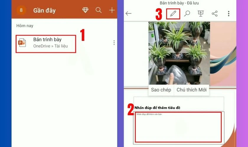 V&agrave;o mục Bản tr&igrave;nh b&agrave;y, chọn slide m&agrave; bạn muốn ch&egrave;n video