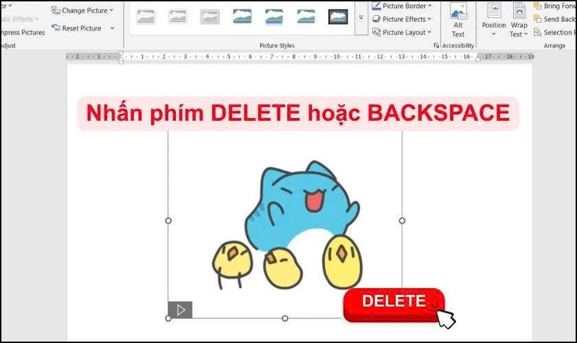 Xóa video khỏi tài liệu Word